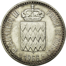 Coin, Monaco, Rainier III, 10 Francs, 1966, MS(60-62), Silver, Gadoury:155