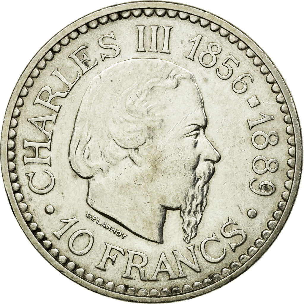 Munten, Monaco, Rainier III, 10 Francs, 1966, PR+, Zilver, Gadoury:155