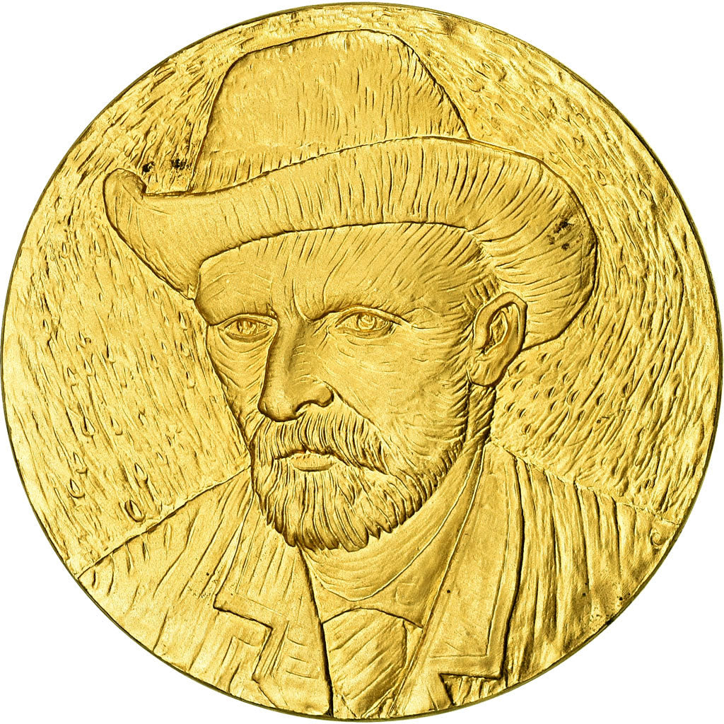 France, Medal, Peinture, Van Gogh, MS(63), Gilt Bronze