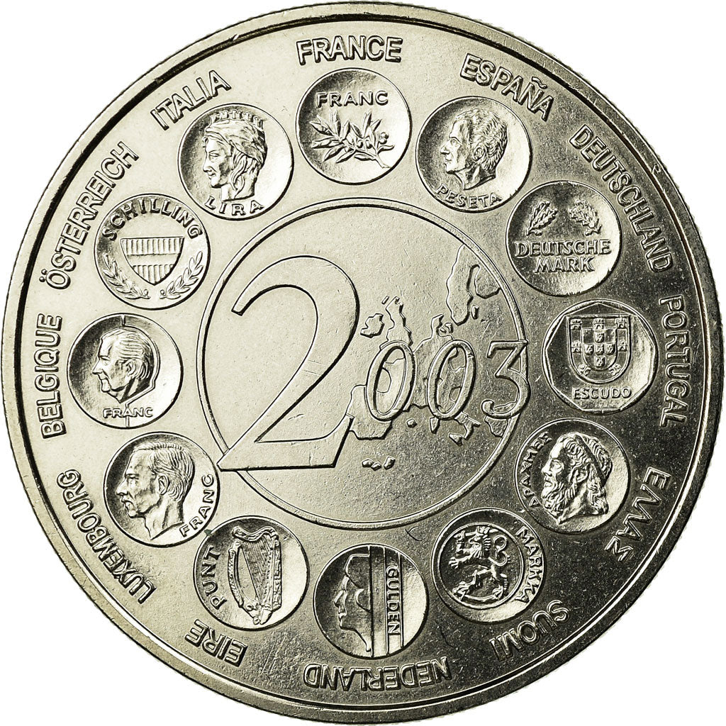 Francia, medalla, L'Europe des 15, essai, 2003, FDC, Cobre - níquel