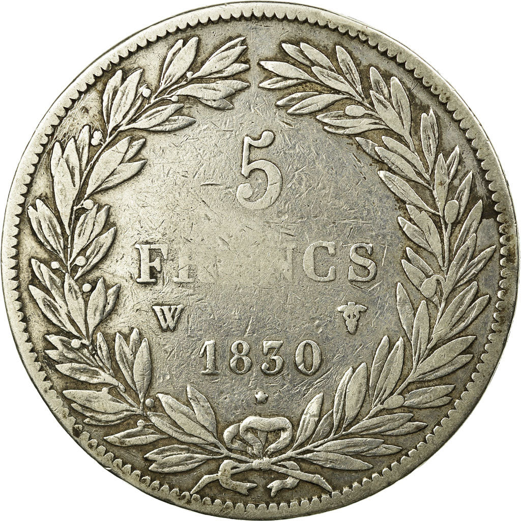 Coin, France, Louis-Philippe, 5 Francs, 1830, Lille, VF(30-35), Silver
