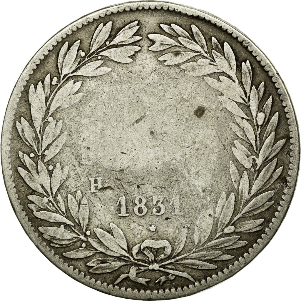 Coin, France, Louis-Philippe, 5 Francs, 1831, La Rochelle, VF(20-25), Silver