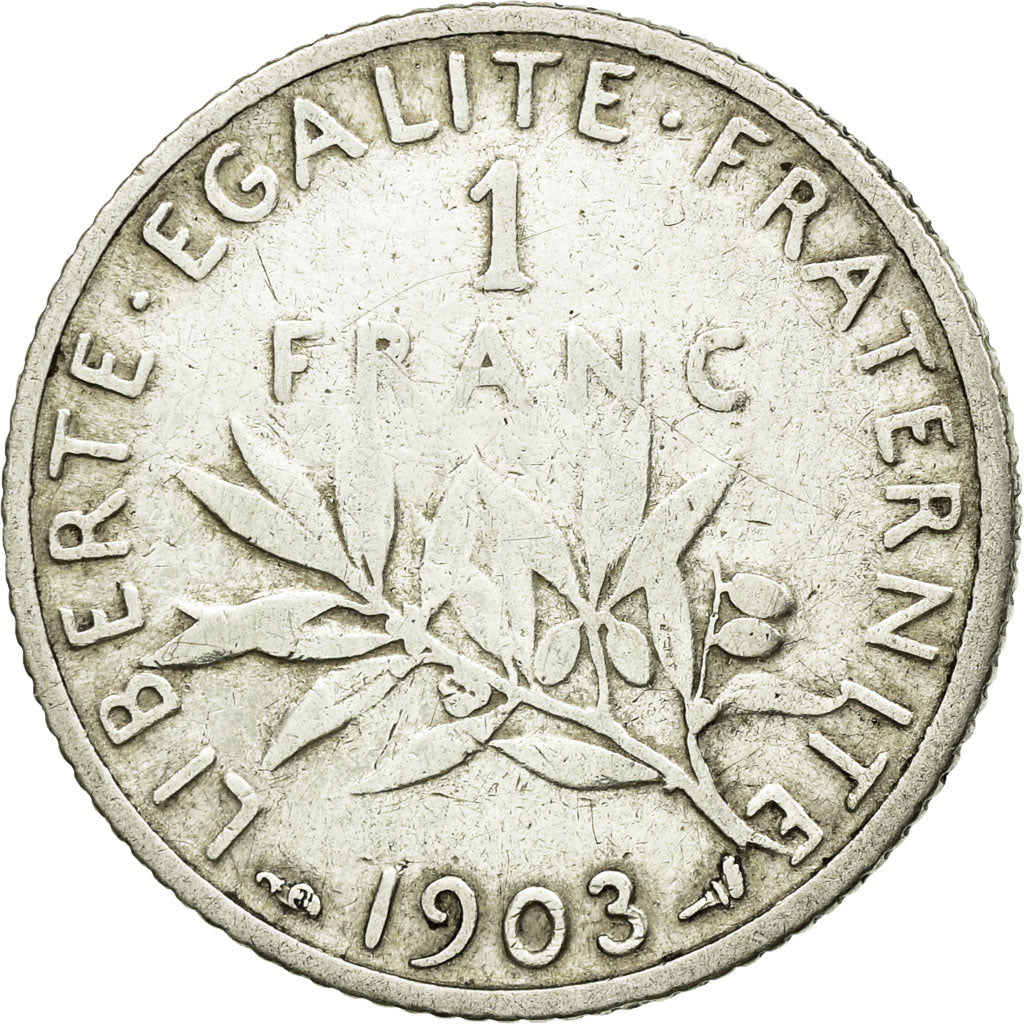 Monnaie, France, Semeuse, Franc, 1903, TB, Argent, Gadoury:467