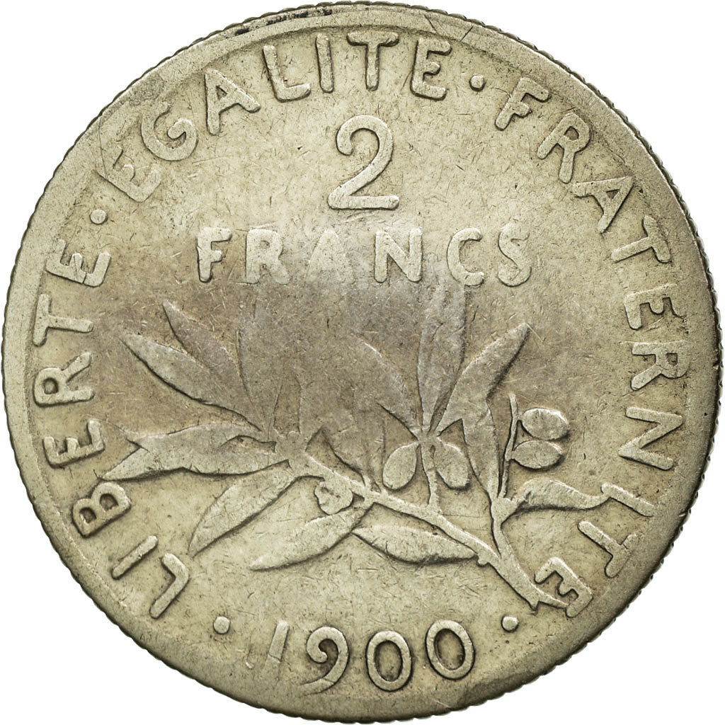 Coin, France, Semeuse, 2 Francs, 1900, VF(30-35), Silver, Gadoury:532