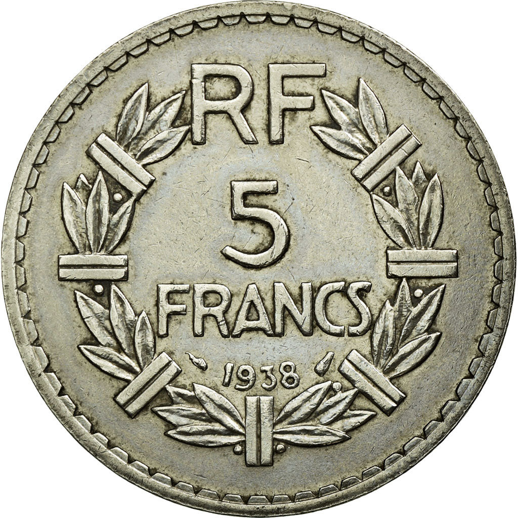 Monnaie, France, Lavrillier, 5 Francs, 1938, TTB+, Nickel, Gadoury:760