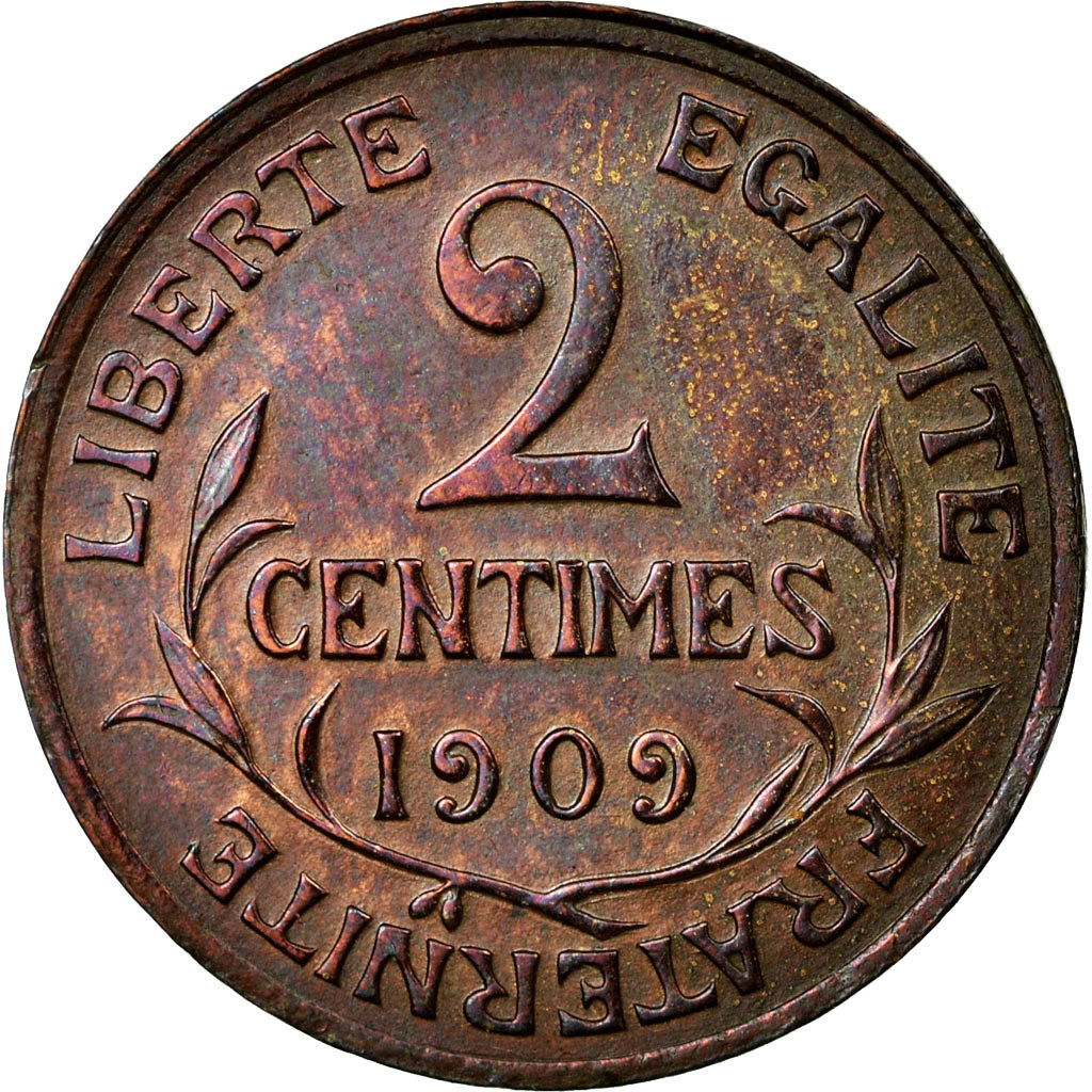 Coin, France, Dupuis, 2 Centimes, 1909, AU(50-53), Gadoury:107