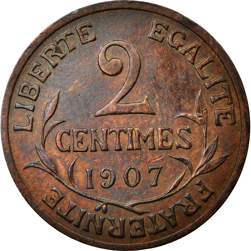 Coin, France, Dupuis, 2 Centimes, 1907, EF(40-45), Bronze, Gadoury:107