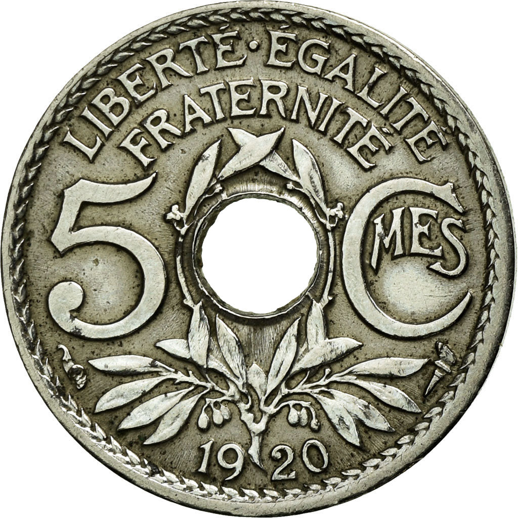 Monnaie, France, Lindauer, 5 Centimes, 1920, TTB+, Copper-nickel, Gadoury:170