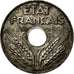 Coin, France, État français, 20 Centimes, 1944, Paris, EF(40-45), Zinc