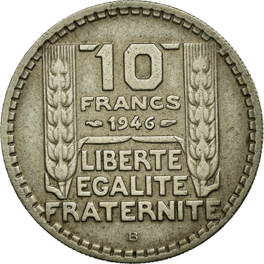 Monnaie, France, Turin, 10 Francs, 1946, Beaumont le Roger, TTB, Copper-nickel