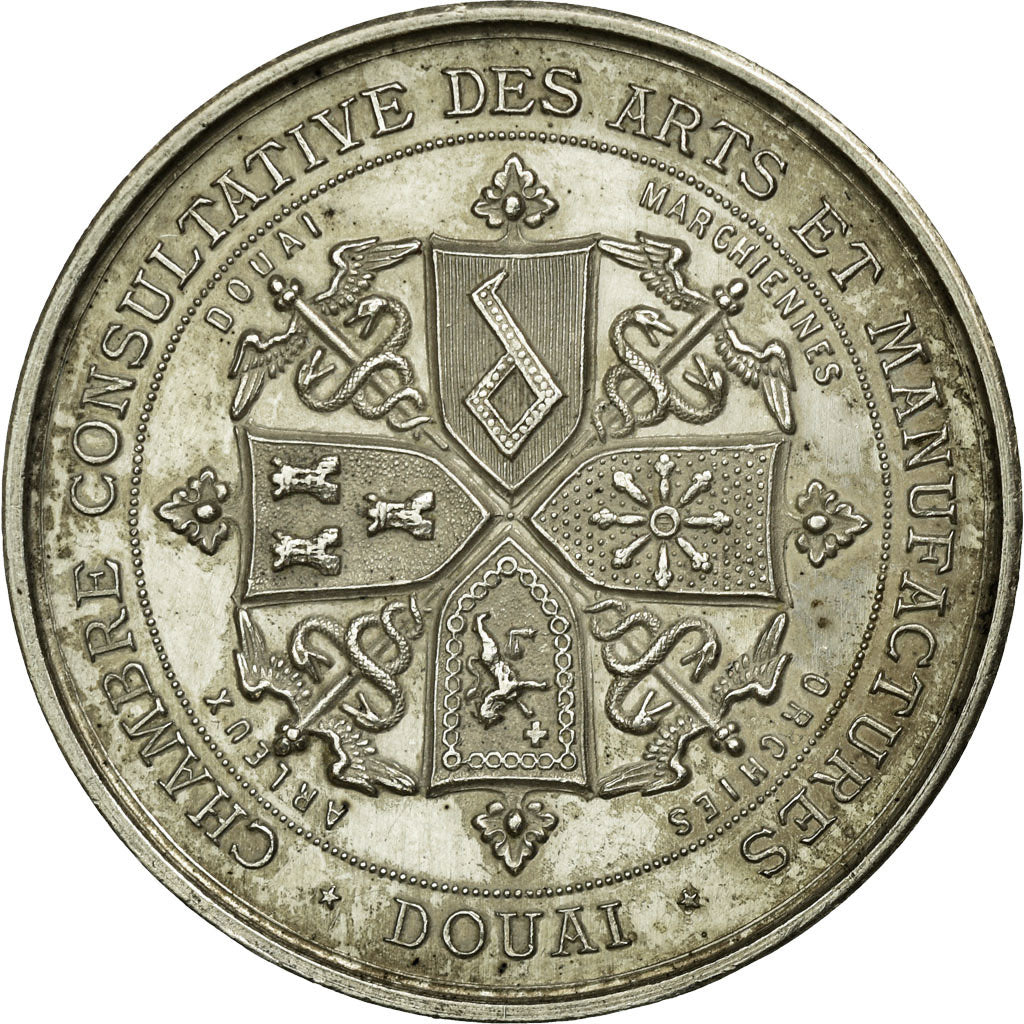 France, Token, Industry, 1862, AU(55-58), Silver
