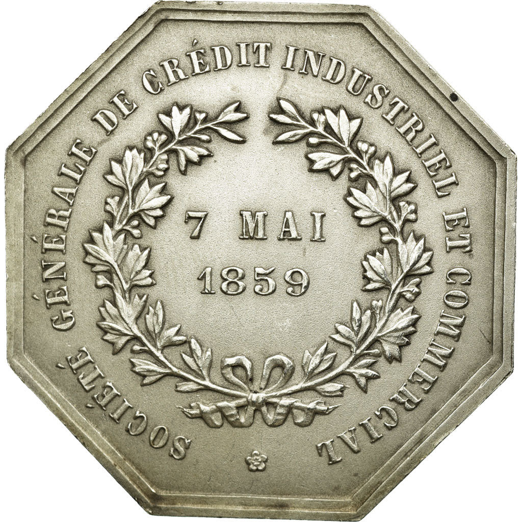 France, Token, Industry, 1859, AU(55-58), Silver