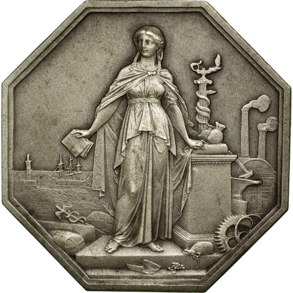 France, Token, Industry, 1859, AU(55-58), Silver