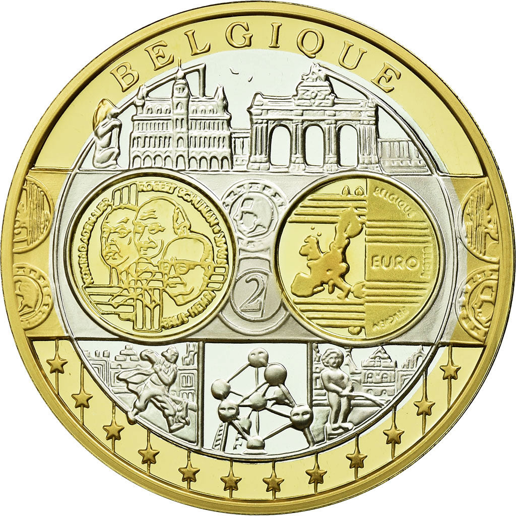 Belgium, Medal, Euro, Europa, MS(65-70), Silver