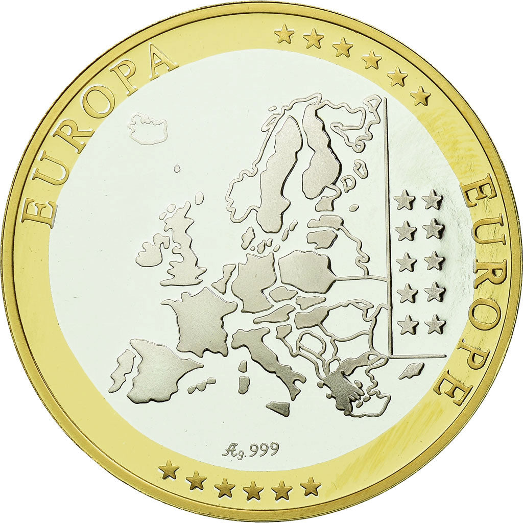 Belgium, Medal, Euro, Europa, MS(65-70), Silver