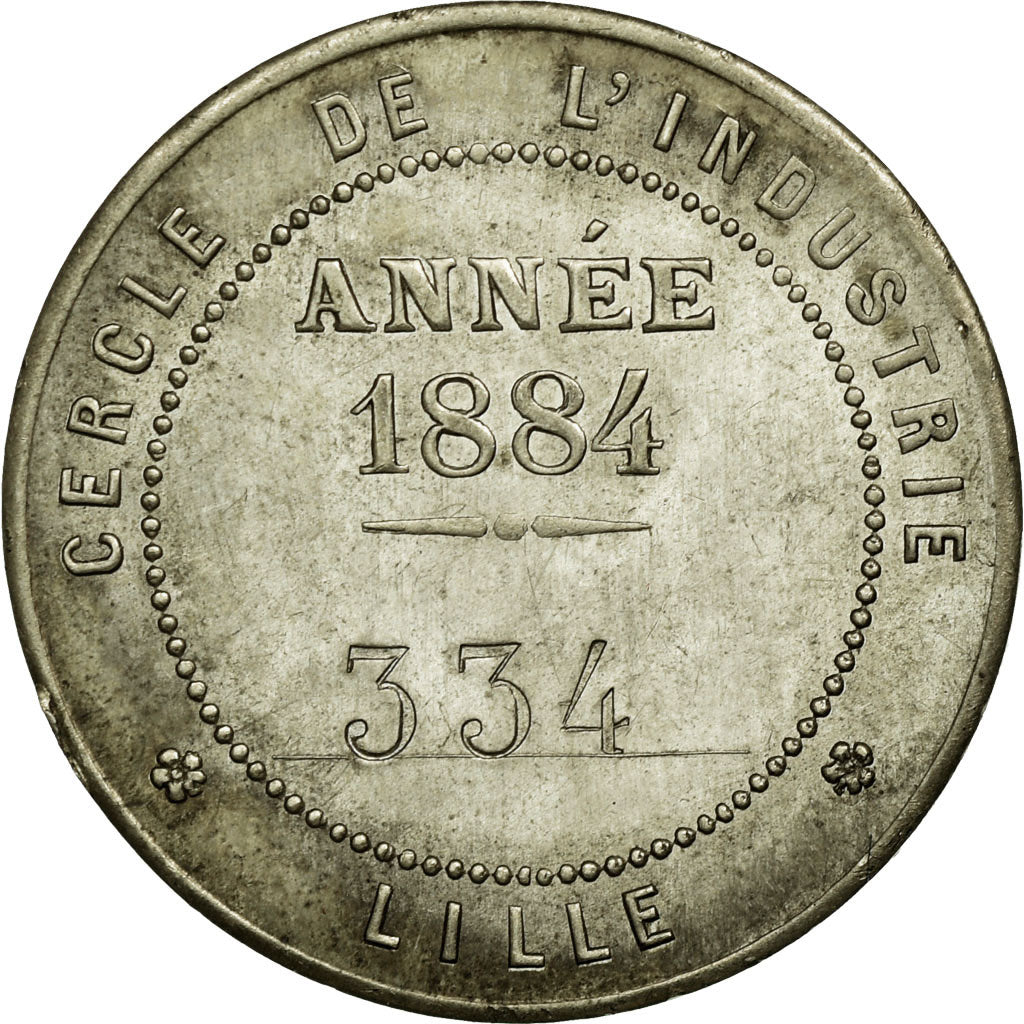 France, Token, Industry, 1884, AU(50-53), Billon