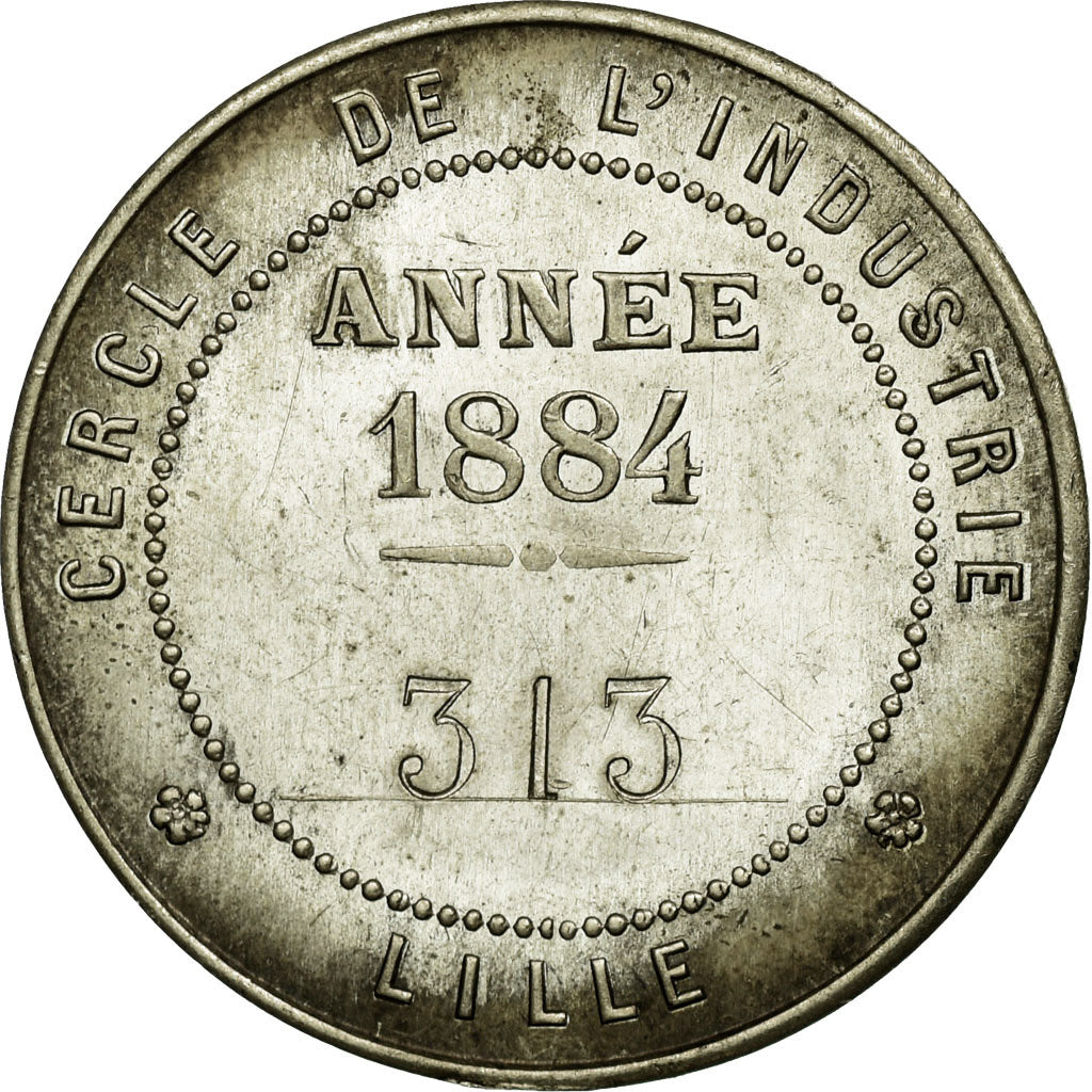 France, Token, Industry, 1884, AU(50-53), Billon