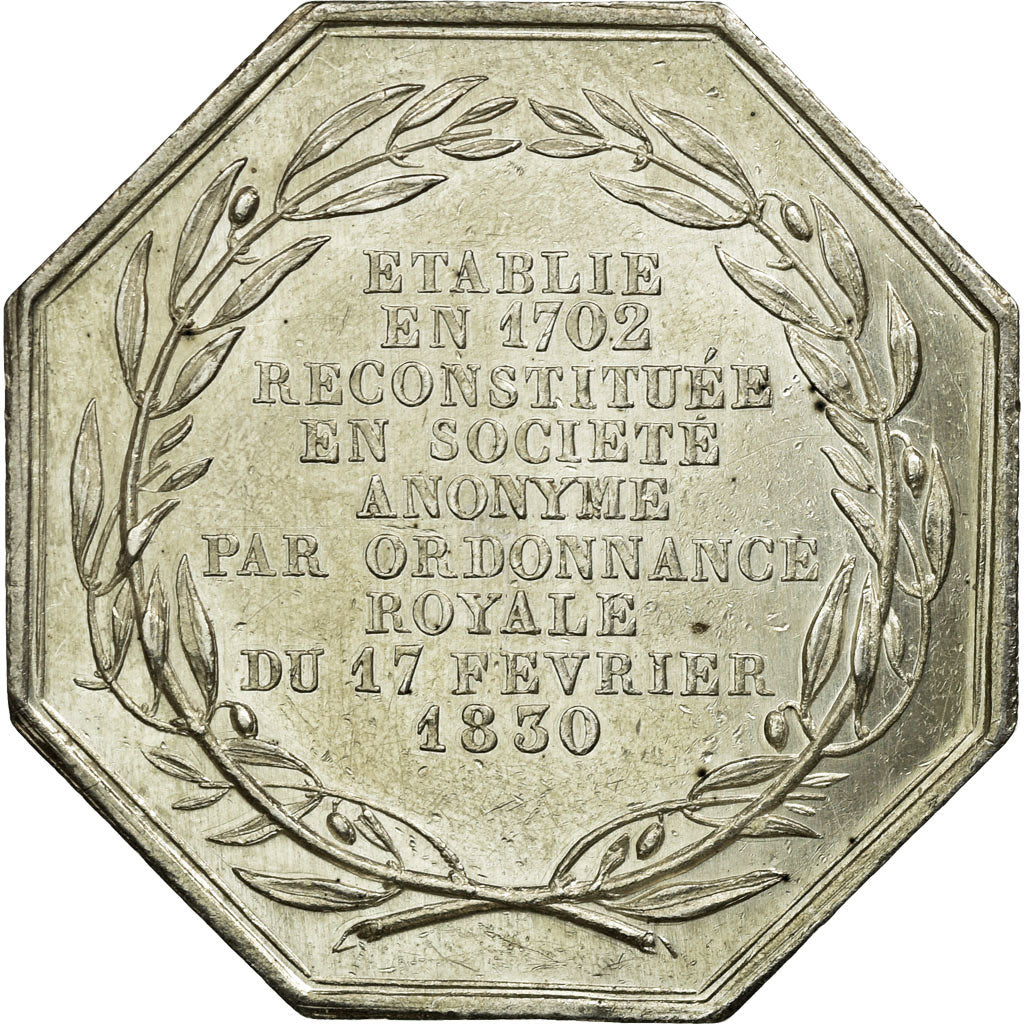 France, Token, Manufacture Royale des Glaces de St Gobain, 1830, Silver