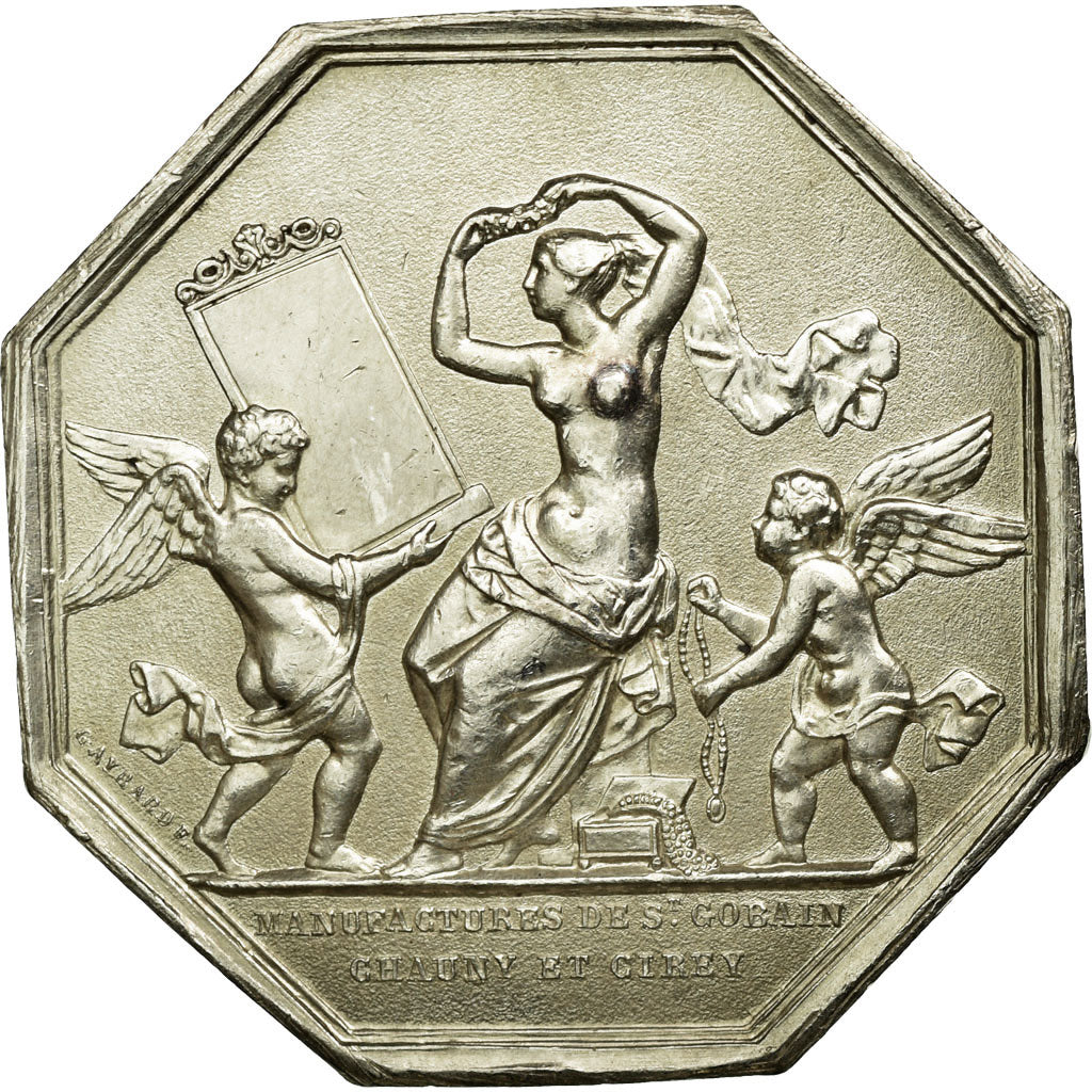 France, Jeton, Manufacture Royale des Glaces de St Gobain, 1830, Argent, TTB+