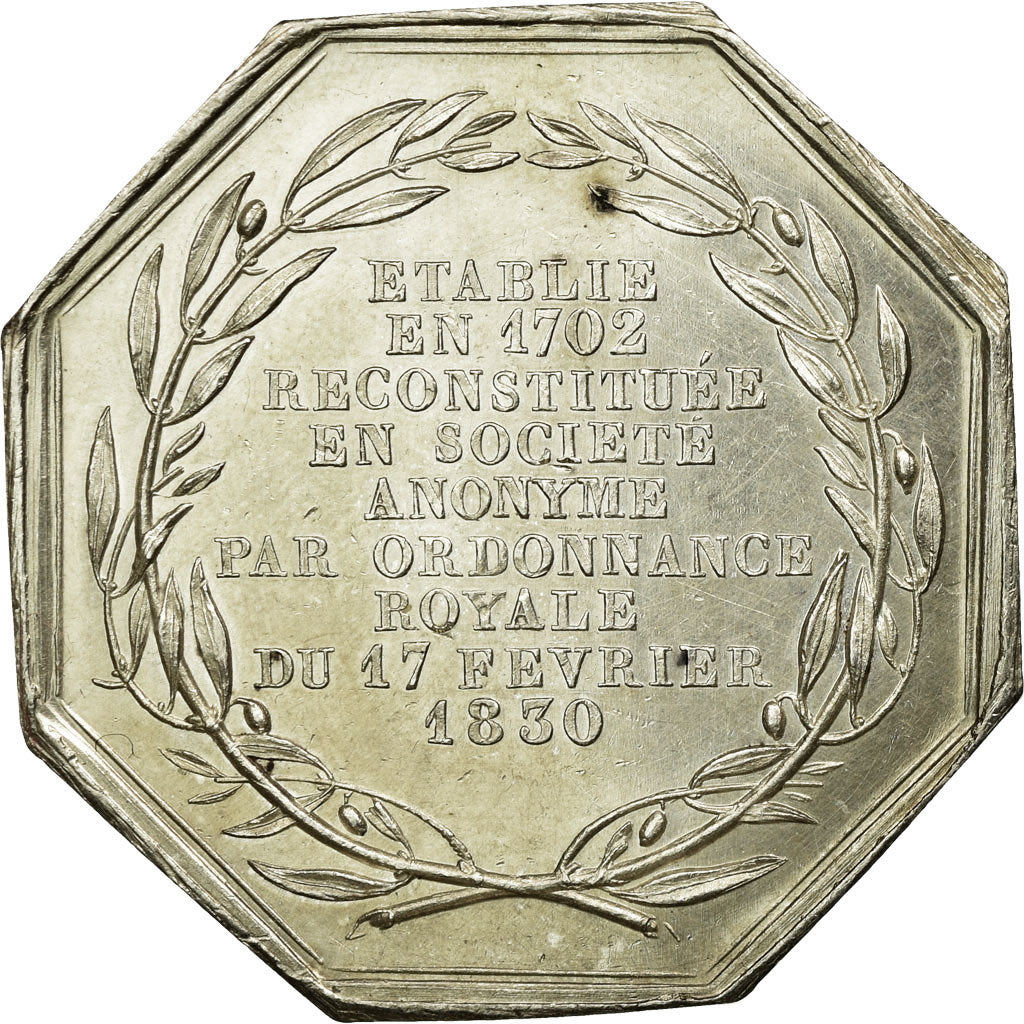 France, Jeton, Manufacture Royale des Glaces de St Gobain, 1830, Argent, TTB+