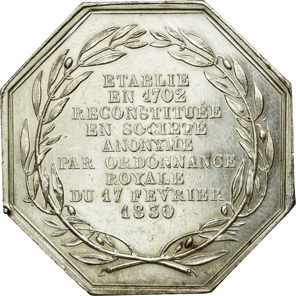France, Token, Manufacture Royale des Glaces de St Gobain, 1830, Silver