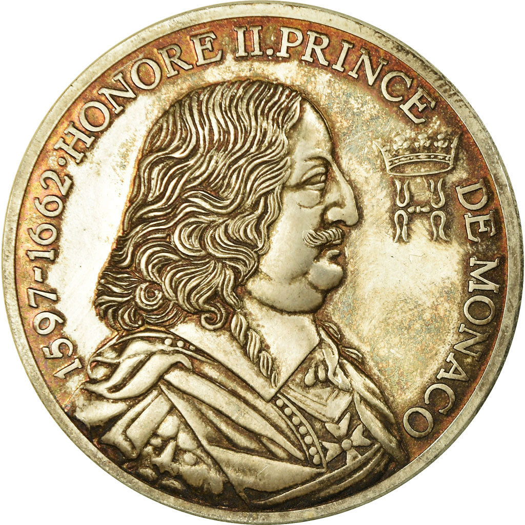 Monaco, Medal, Honoré II, Silver, Proof, MS(63)