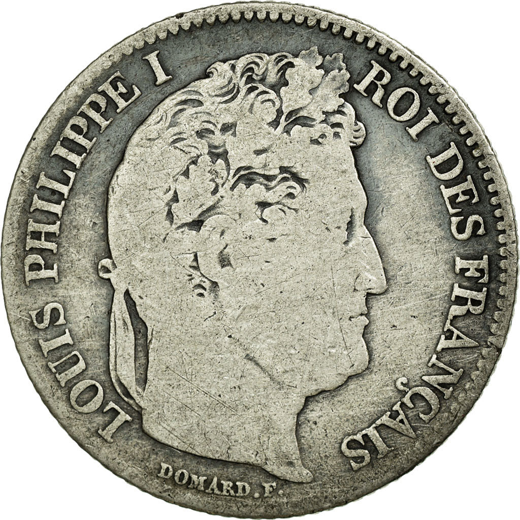 Coin, France, Louis-Philippe, Franc, 1847, Strasbourg, VG(8-10), Silver