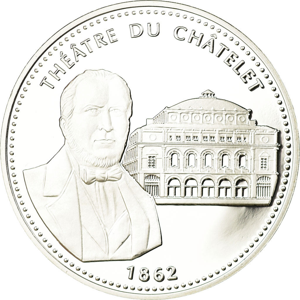 France, Medal, Les Joyaux de Paris, Théâtre du Châtelet, MS(65-70), Silver