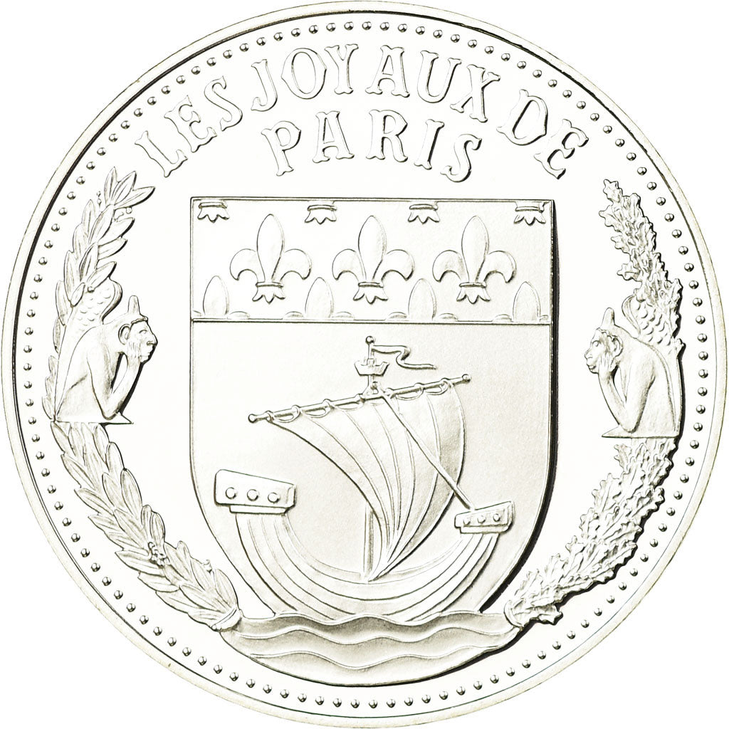 Francja, Medal, Les Joyaux de Paris, Le Panthéon, Undated, MS(65-70), Srebro