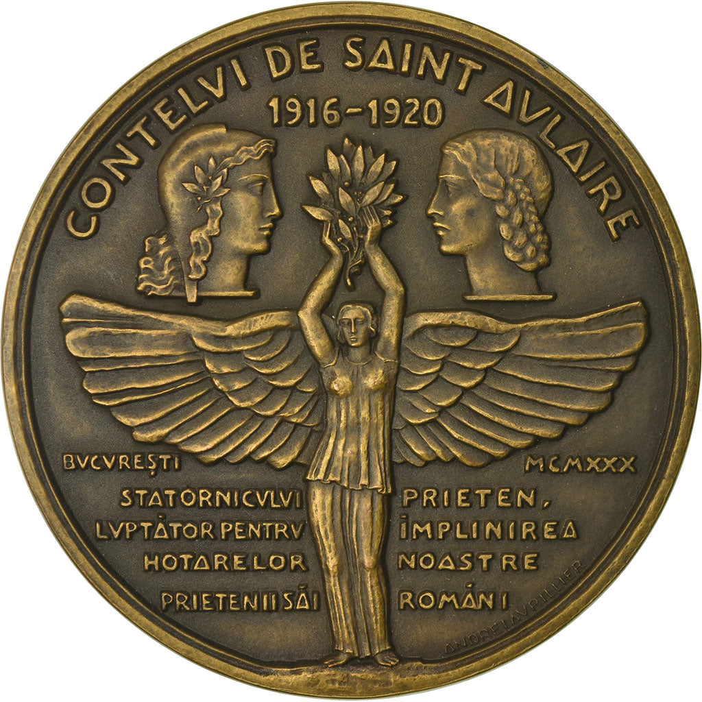 Francja, medal, Count of Saint-Aulaire, 1930, Brązowy, Lavrillier, MS(65-70)