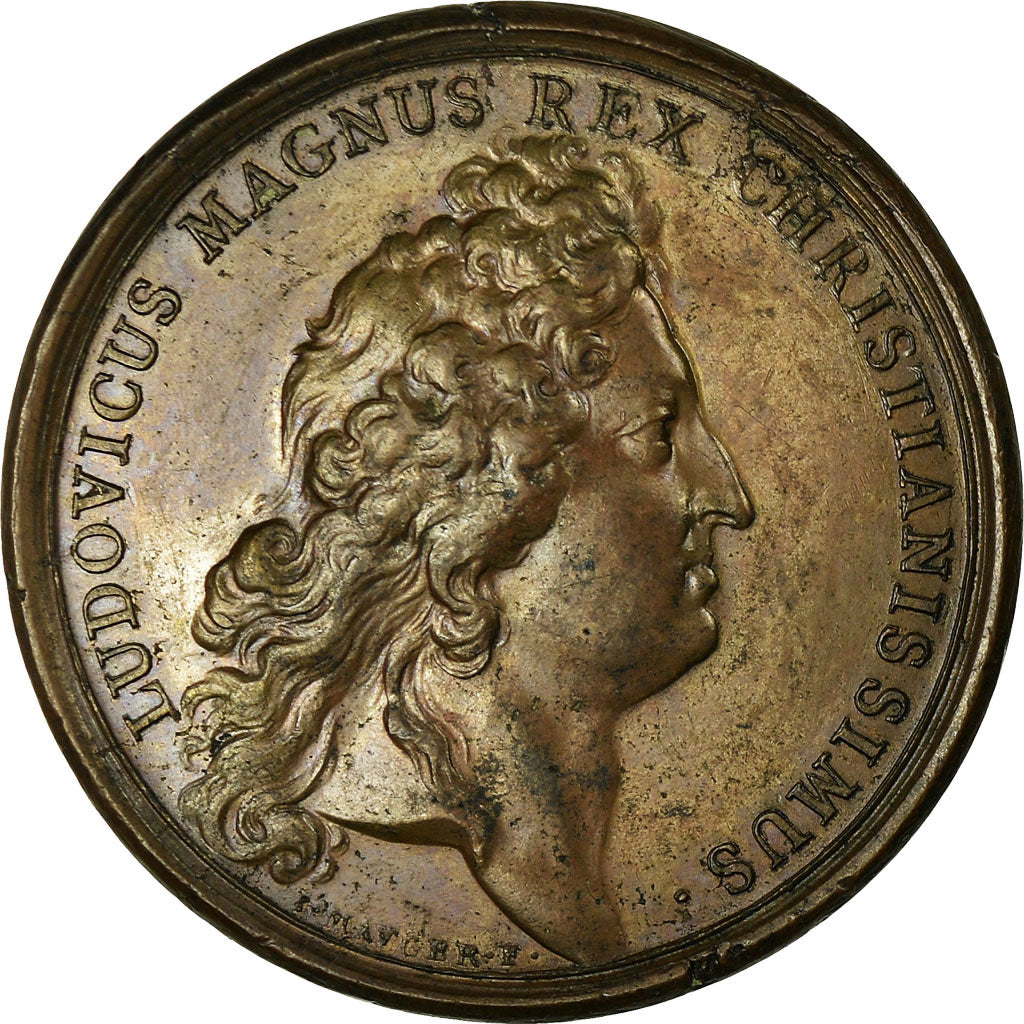 France, Medal, Louis XIV, Festin à l'Hôtel de Ville de Paris, 1687, Bronze
