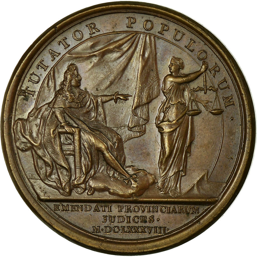 France, Medal, Louis XIV, Commissaires envoyés dans les Provinces, 1688