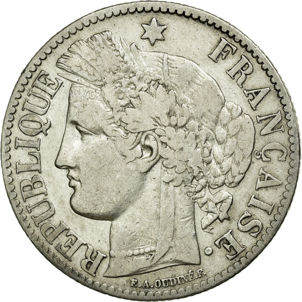 Coin, France, Cérès, 2 Francs, 1873, Paris, EF(40-45), Silver, Gadoury:530a