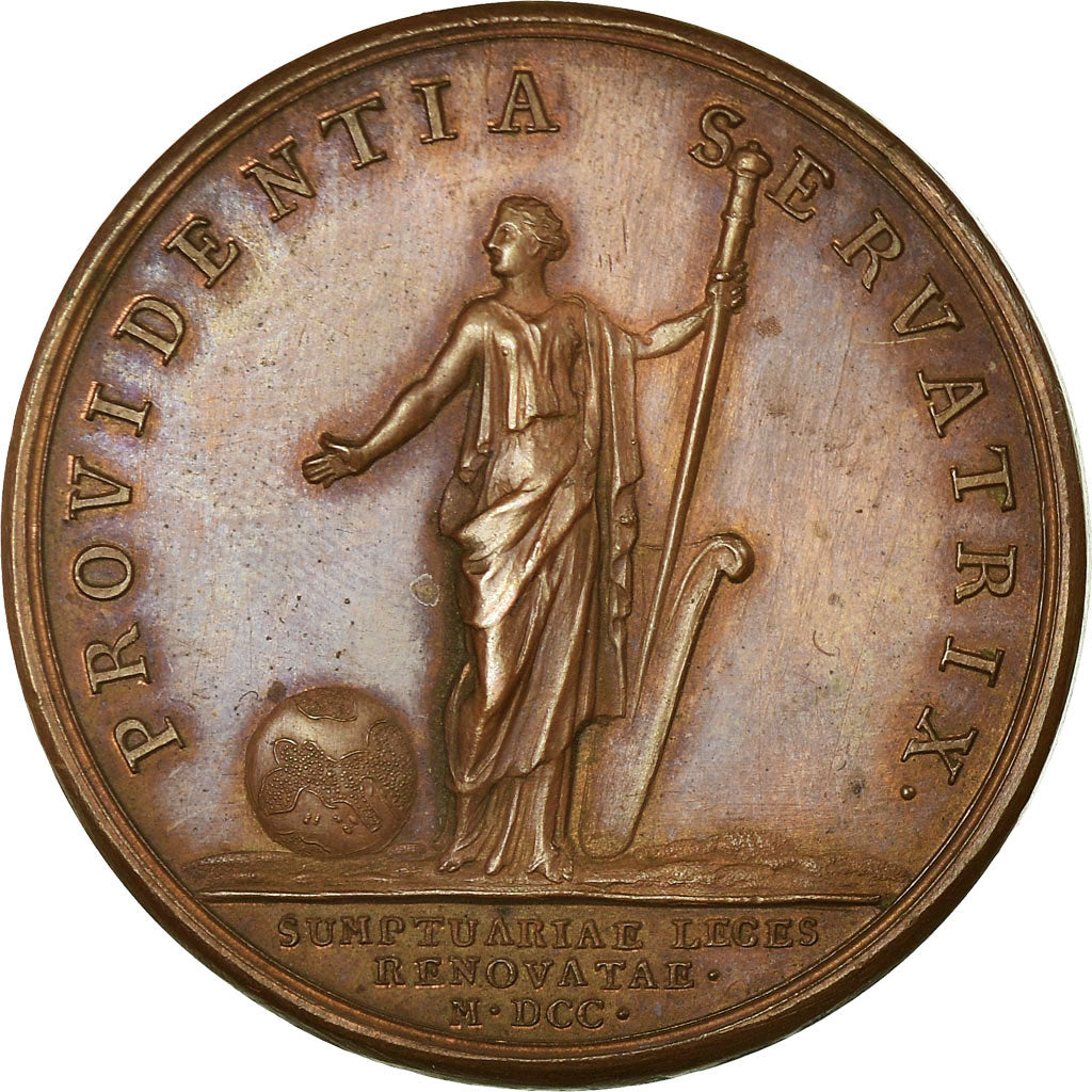 France, Médaille, Louis XIV, Édit contre le luxe, 1700, Cuivre, SUP+, Mauger