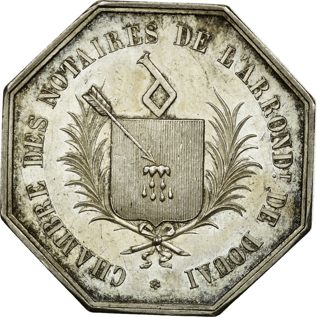 France, Token, Notary, 1851, AU(55-58), Silver, Lerouge:120