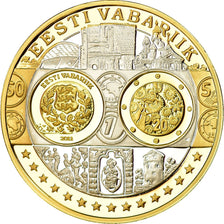 Estonia, Medal, Euro, Europa, MS(65-70), Silver
