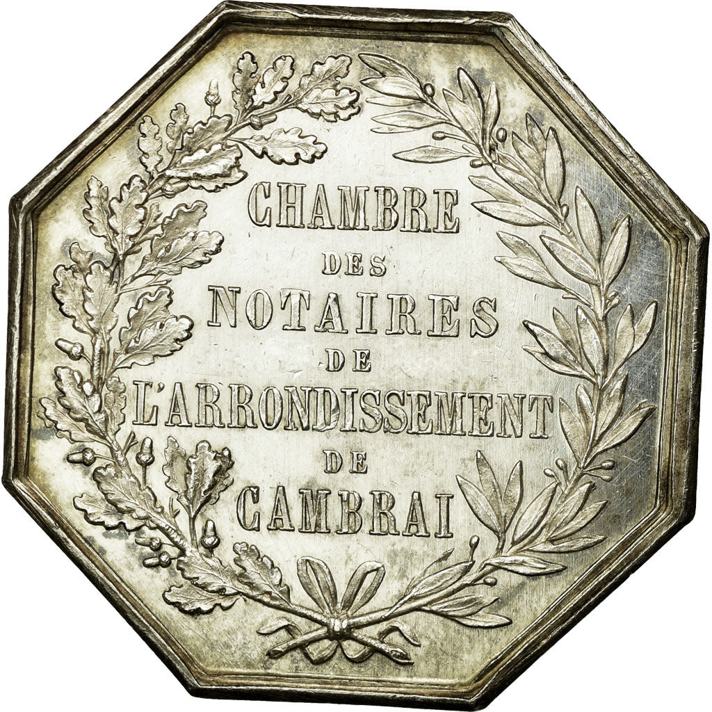 France, Token, Notary, AU(55-58), Silver, Lerouge:69a