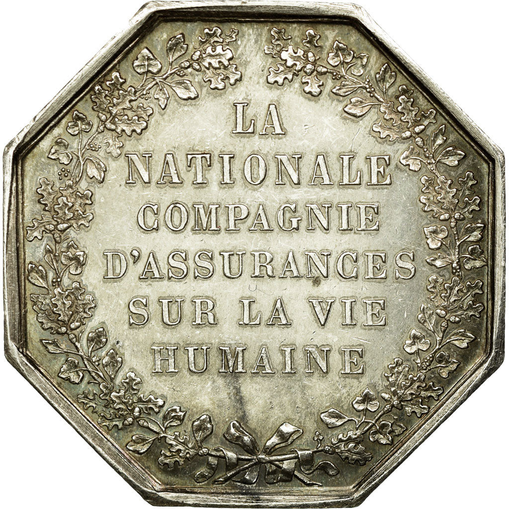 France, Token, Insurance, 1830, AU(55-58), Silver, Gailhouste:543