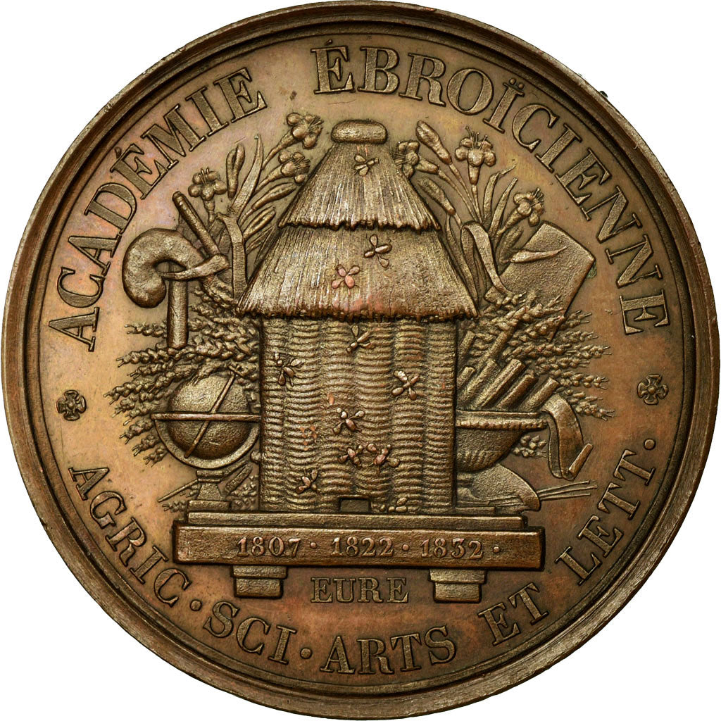 France, Jeton, Agriculture and Horticulture, 1832, SUP+, Cuivre