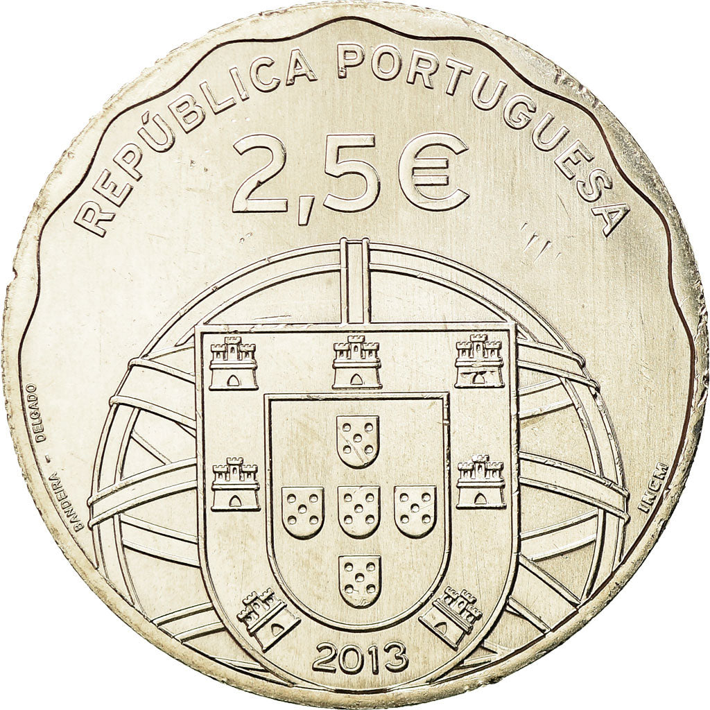 Portugal, Medal, 2.5 Euro, 100 Anos Submarino Espadarte, 2013, MS(65-70)