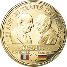Francia, medaglia, 50 Ans du Traité de l'Elysée, De Gaulle-Adenauer, 2013
