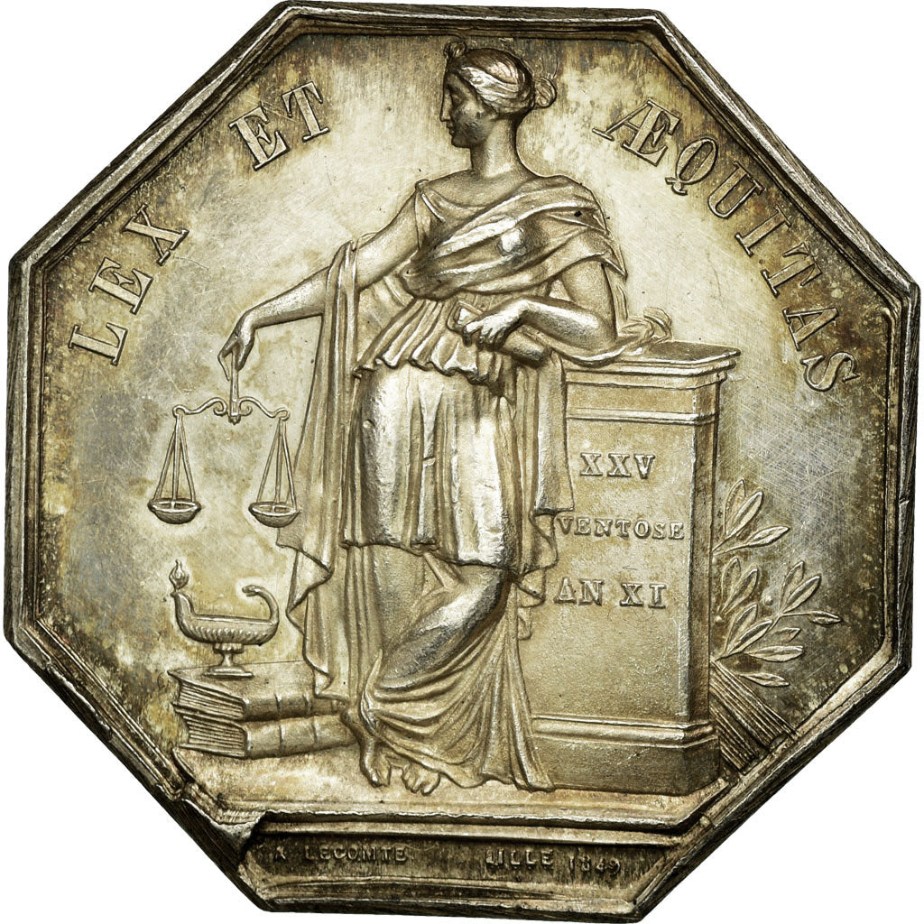 France, Jeton, Notary, 1849, SUP, Argent, Lerouge:161