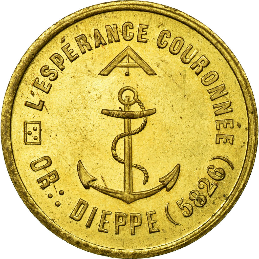 France, Token, Masonic, 1826, AU(55-58), Brass
