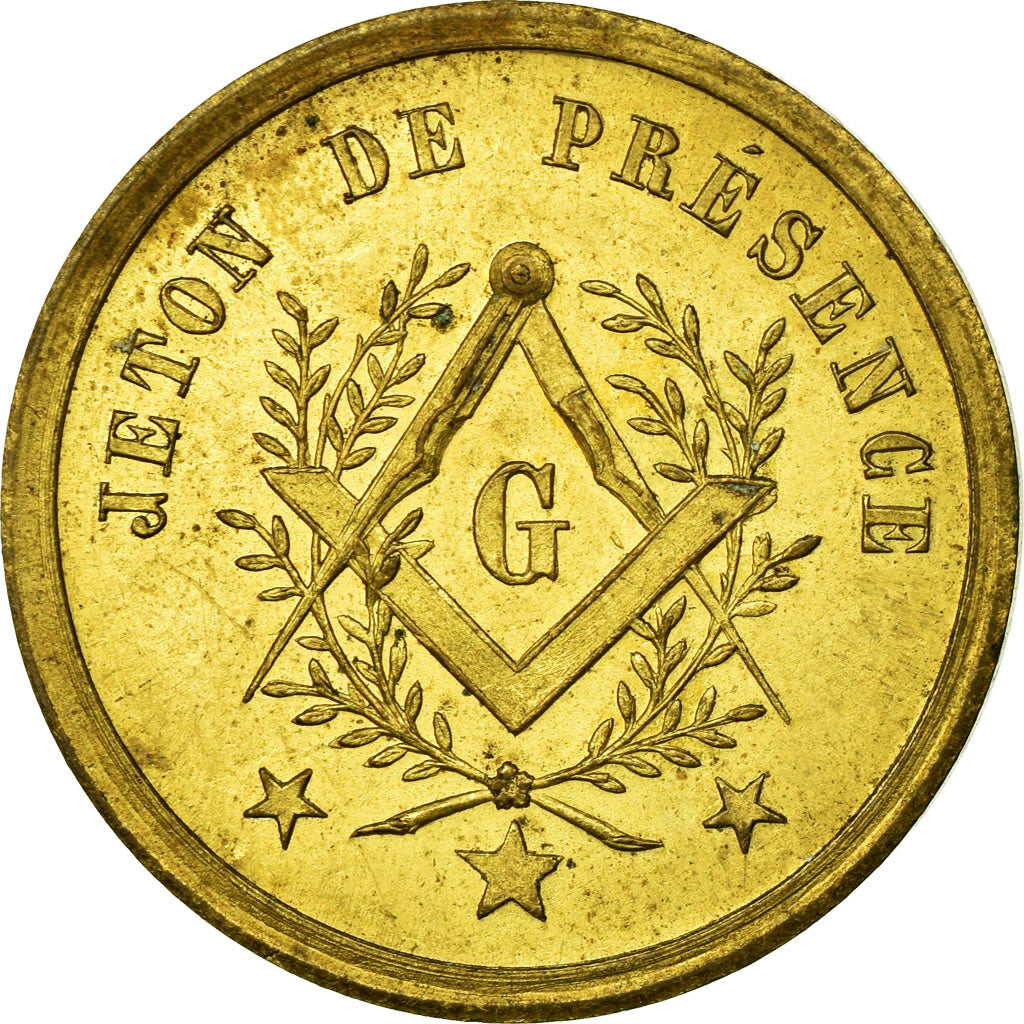 France, Token, Masonic, 1826, AU(55-58), Brass