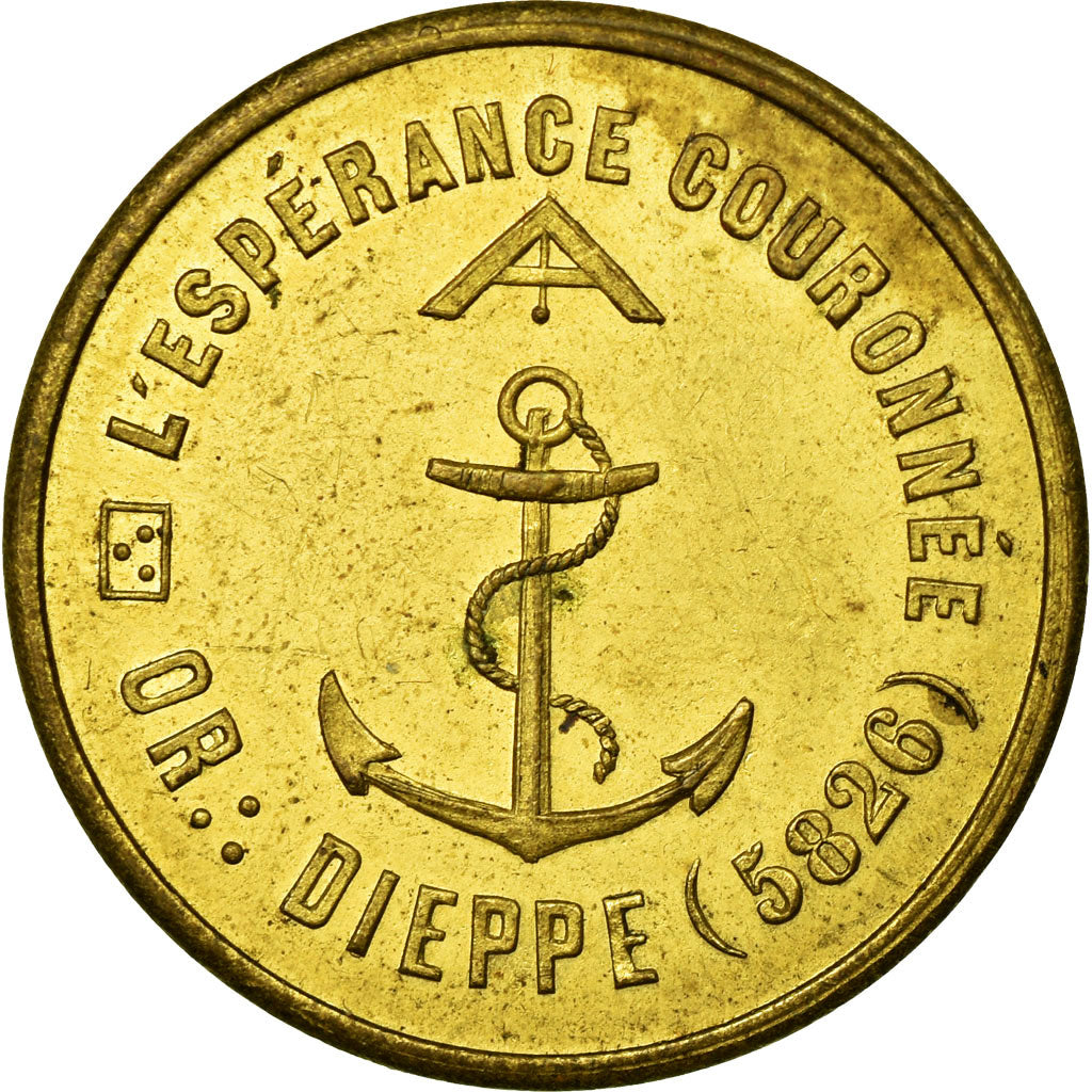 France, Token, Masonic, 1826, AU(55-58), Brass