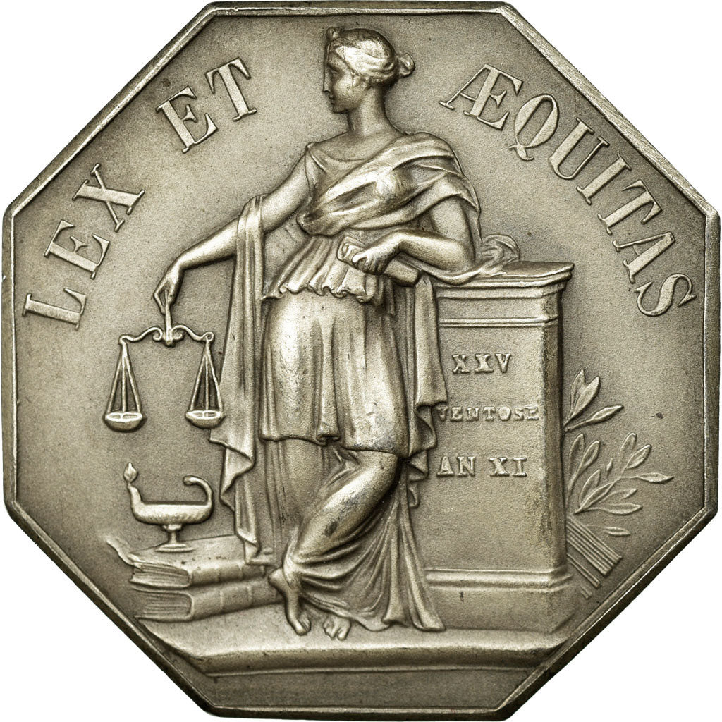 France, Token, Notary, AU(55-58), Silver, Lerouge:479a