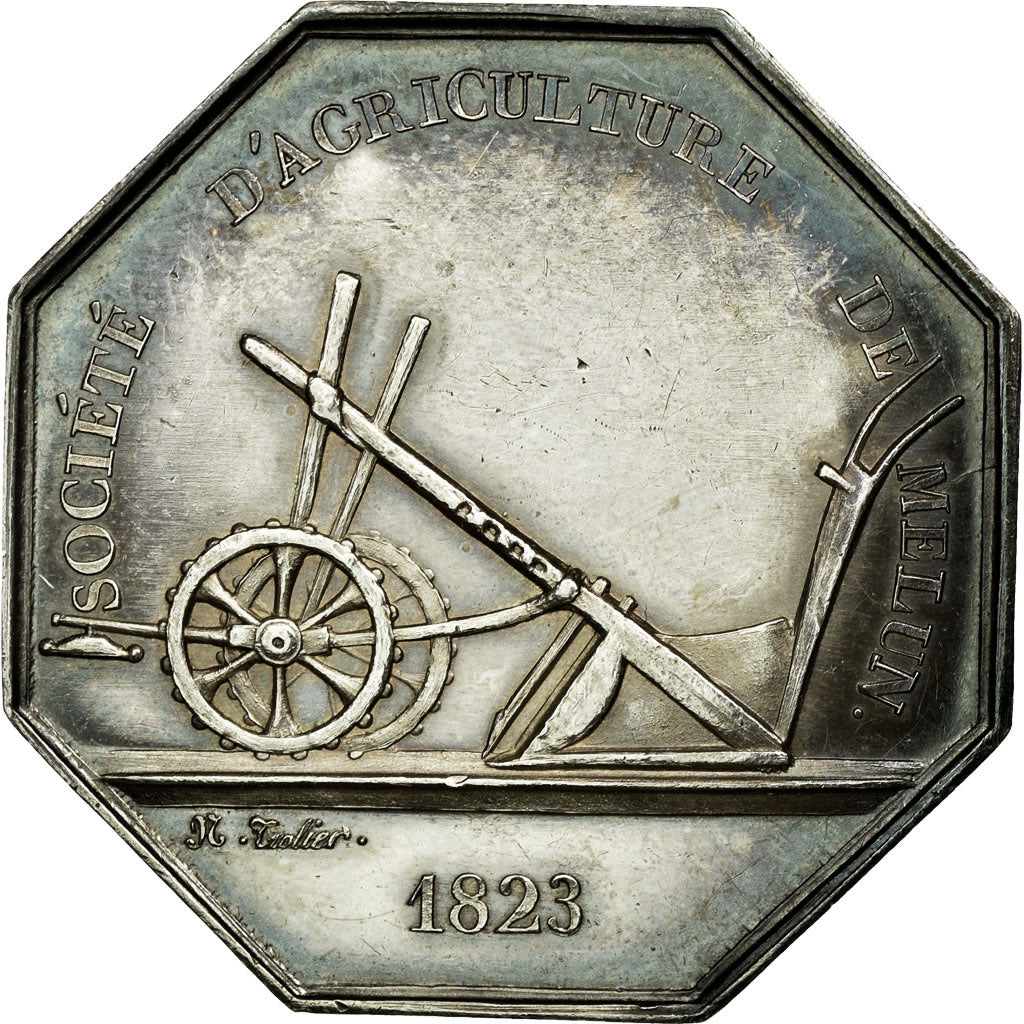 France, Token, Agriculture and Horticulture, 1823, AU(55-58), Silver