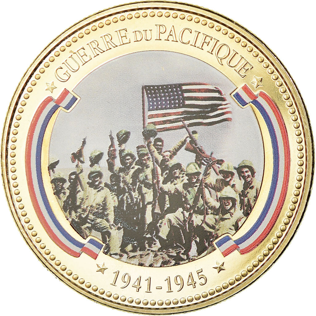 Francia, medalla, Seconde Guerre Mondiale, Guerre du Pacifique, FDC, Cobre -