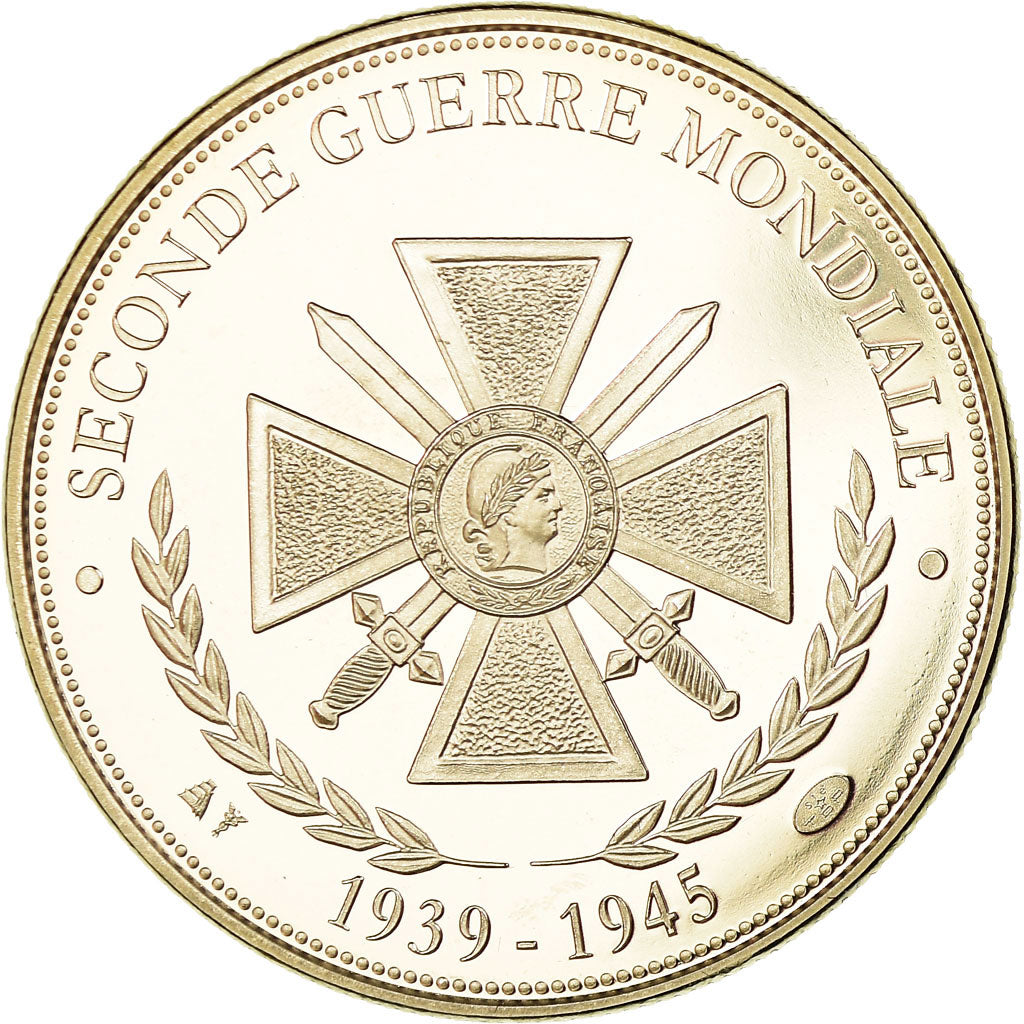 Francia, medalla, Seconde Guerre Mondiale, Guerre du Pacifique, FDC, Cobre -