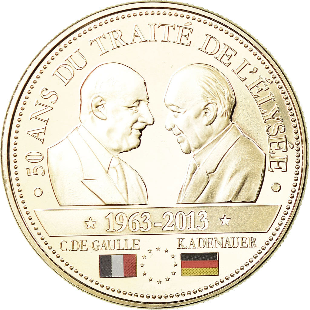 Frankreich, Medaille, 50 Ans du Traité de l'Elysée, 2013, STGL, Copper-nickel